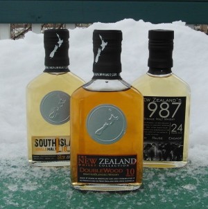 New Zealand Whisky on my Cold Snowy Deck!